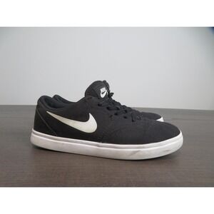 Nike SB Check Canvas Shoes Youth 5Y Black Skateboarding Sneakers 905373-003